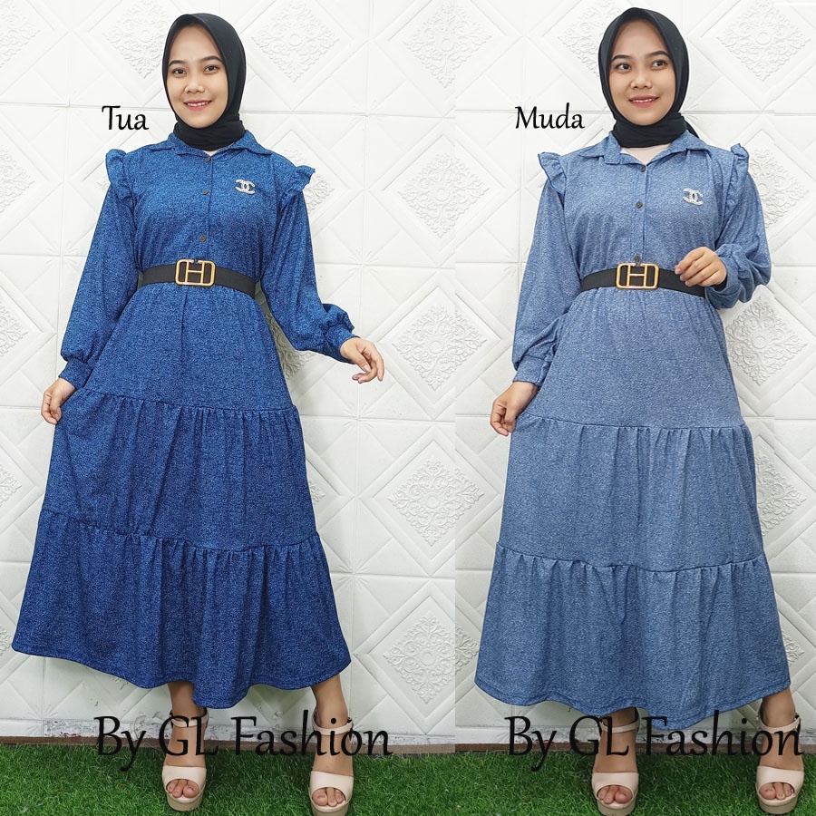 KIARA DRESS LOLY BUSUI WANITA GAMIS  GL FASHION