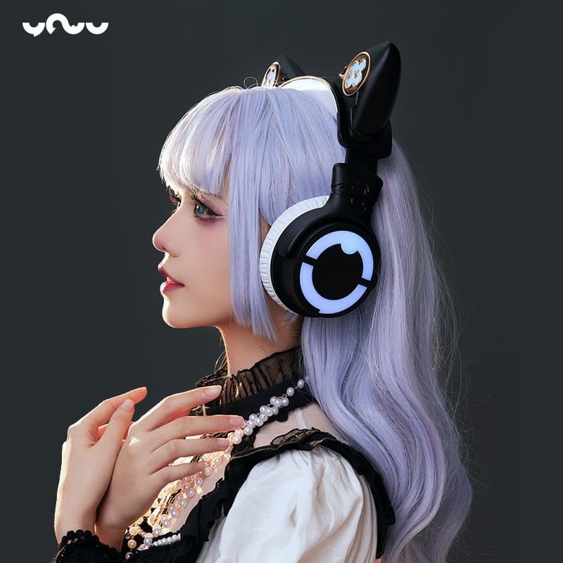 YOWU Cute cat Bluetooth headphone Anime jepang : Life in a different world from zero