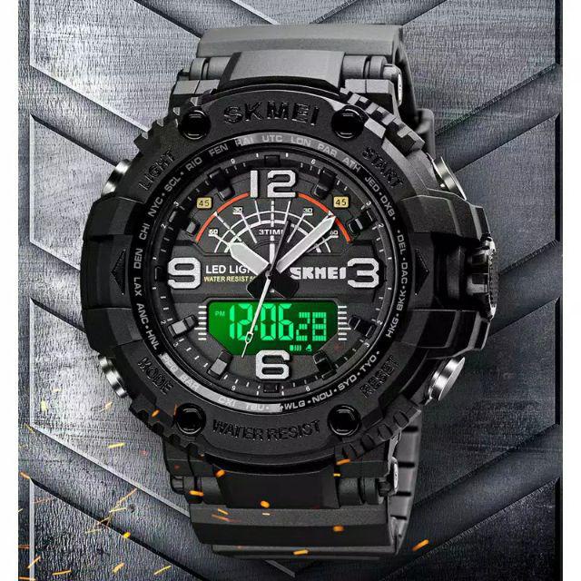 SKMEI 1617/JAM PRIA SPORT DUALTIME WATERESISTAN ORIGINAL/SKMEI SPORT TYPE 1617 TERMURAH/SKMEI 1617 TERLARIS