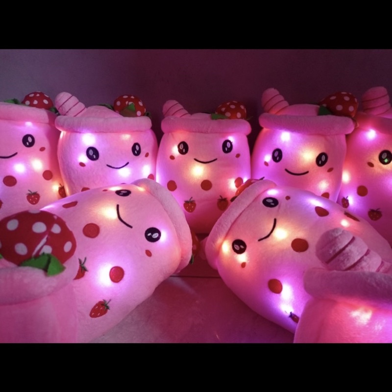 Boneka Boba Es Krim Led Boneka Boba Es Ice Cream Strawberry Led Boneka Boba Led Boneka Boba Murah Boneka Bayi Lucu Murah Boneka Bobba Viral Gemoy Boneka anak Booba Bobba Mainan Bantal Boneka Boba Led