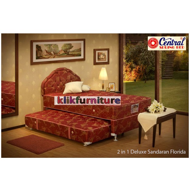 2in1 Deluxe Florida (Set 120x200cm) Merah CENTRAL SPRINGBED