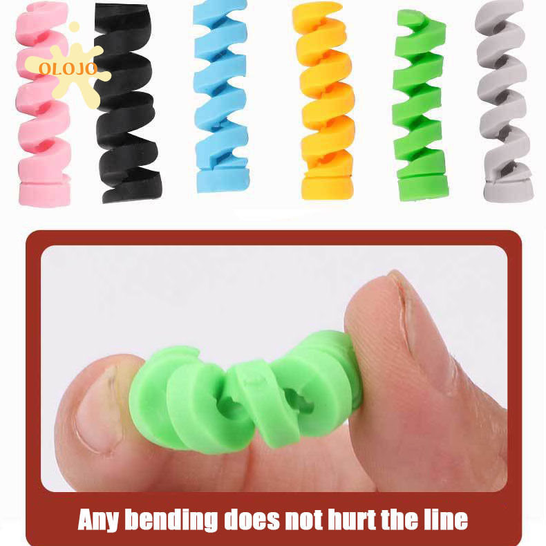 [Checkout RP100] Pelindung Kabel Spiral Garis Data Silicone Bobbin Winder Pelindung Tube Cable Cover