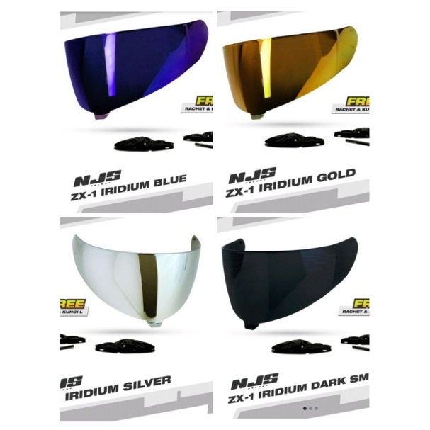 VISOR IRIDIUM NJS ZX1 VISOR NJS ZX1 VISOR ZX1 DARK NJS ZX1 VISOR ZX 1 NJS ZX 1