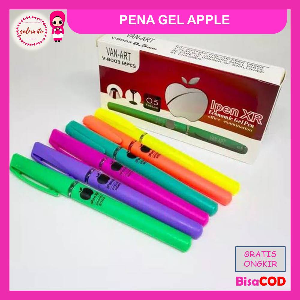 

Pena Gel Apple / Bolpoin Hitam / Bolpoin Gel Hitam