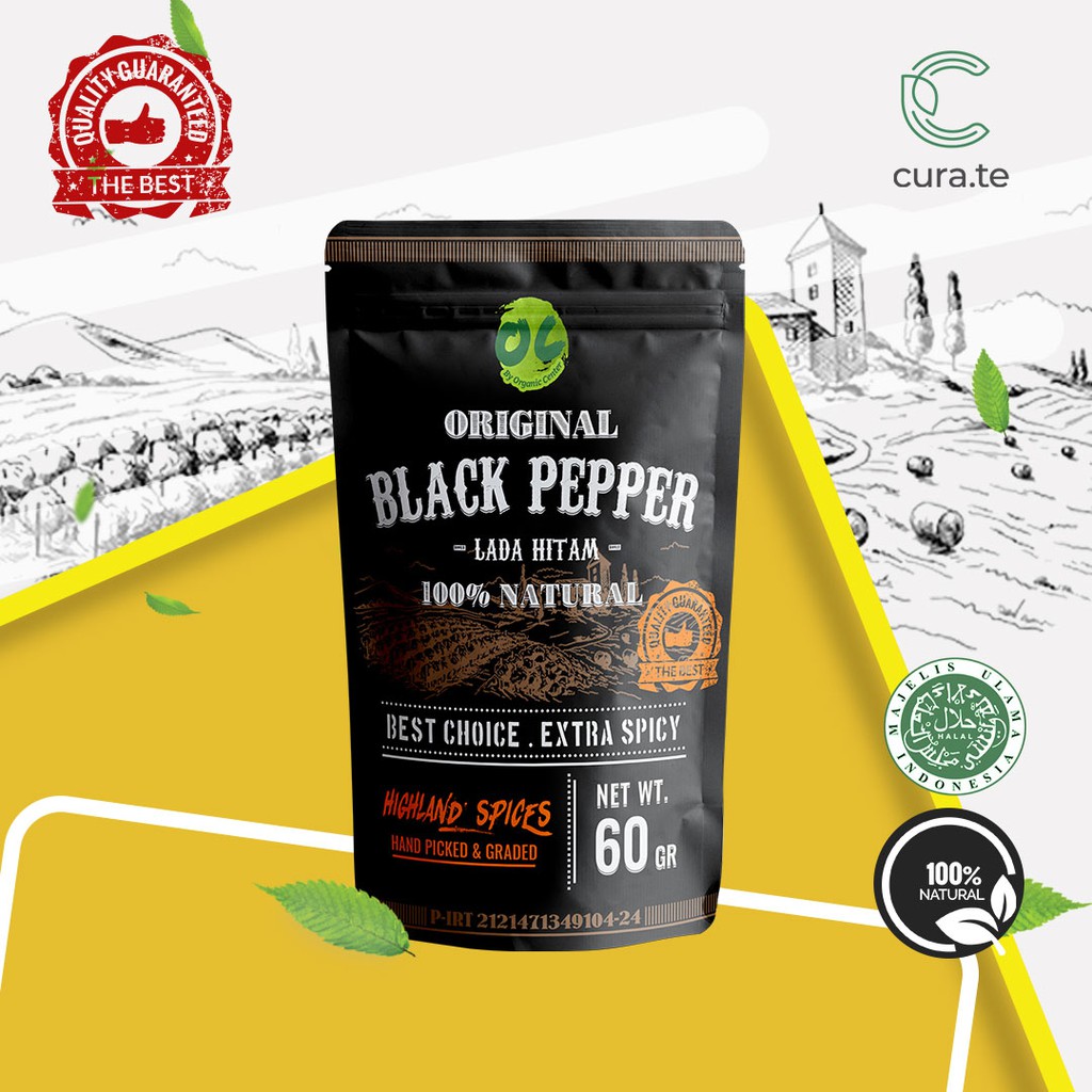 ORGANIC CENTER LADA HITAM PUTIH | LADA BUBUK MERICA ORGANIK BLACK WHITE PEPPER