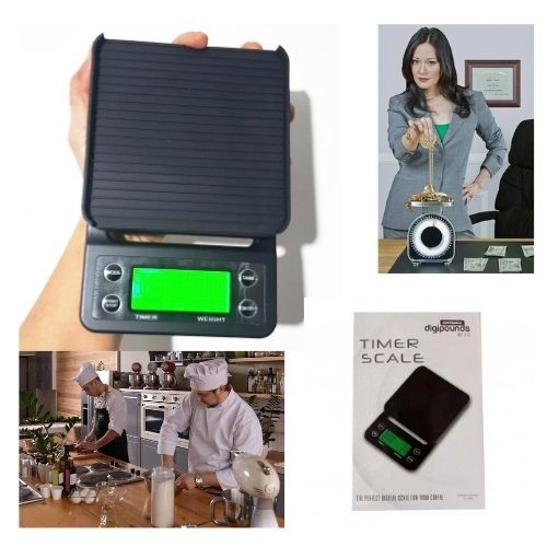 Timbangan Dapur Kopi Serbaguna Timer 3 Kg Dengan LCD Digipounds 111153