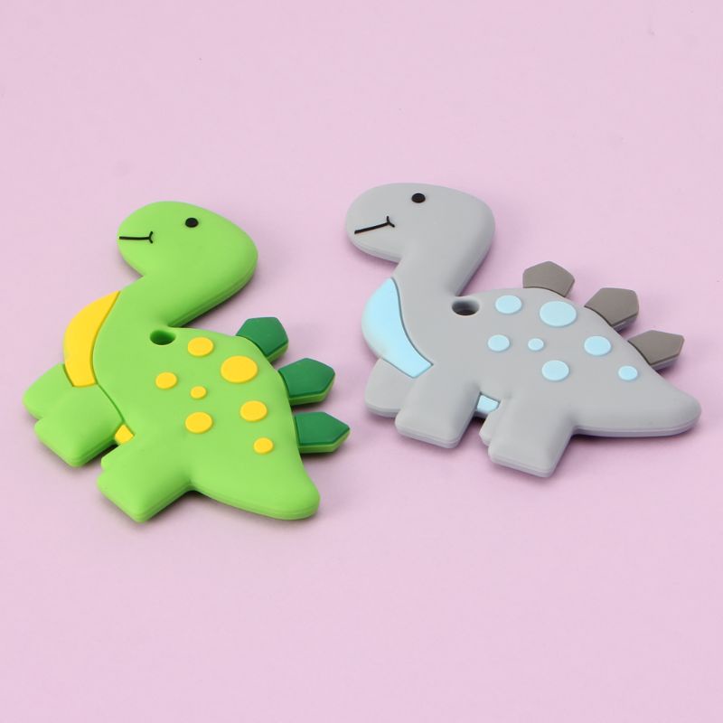 Mary Kalung Liontin Dinosaurus Bahan Silikon BPA Free Untuk Bayi