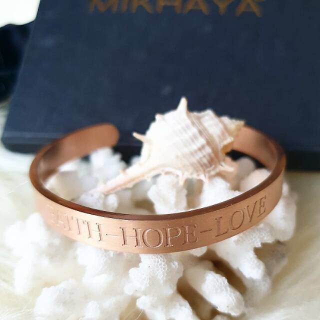 GELANG KRISTEN FASHION AKSESORIS ROHANI FAITH HOPE LOVE