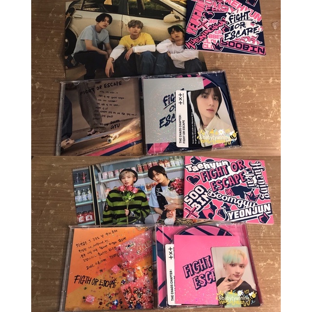 ALBUM TXT FIGHT OR ESCAPE TOGETHER VER. JEWEL CASE UNSEALED FULLSET PHOTOCARD BEOMGYU & HUENINGKAI