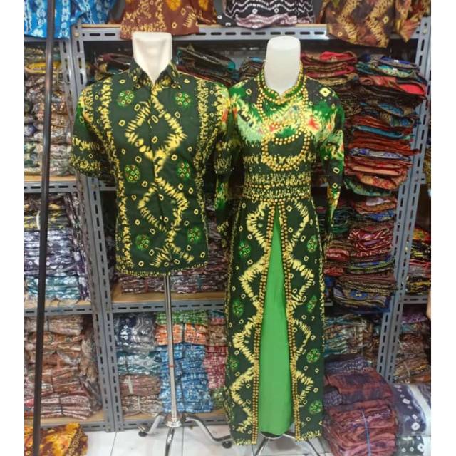 Couple kaftan jumputan (seragam keluarga)