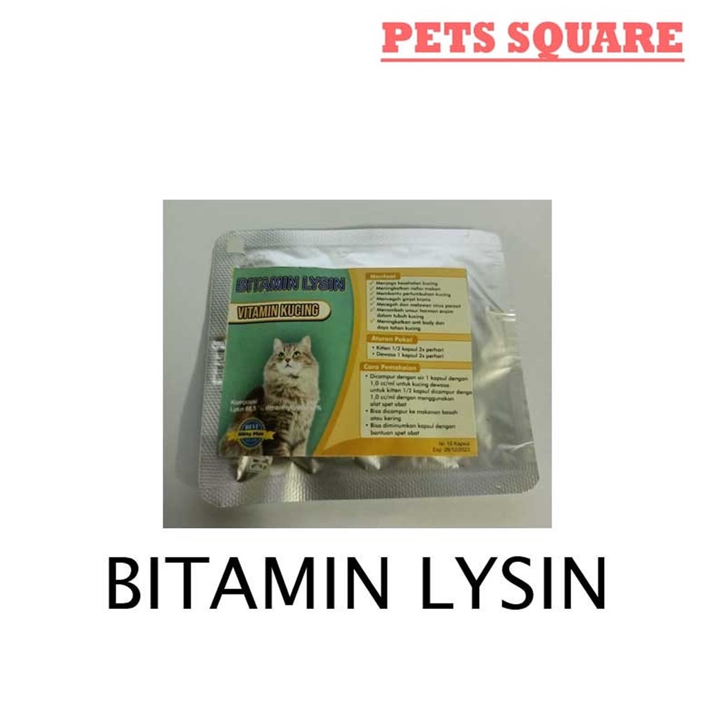 BITAMIN LYSIN VITAMIN KUCING SACHET - ISI 10PCS