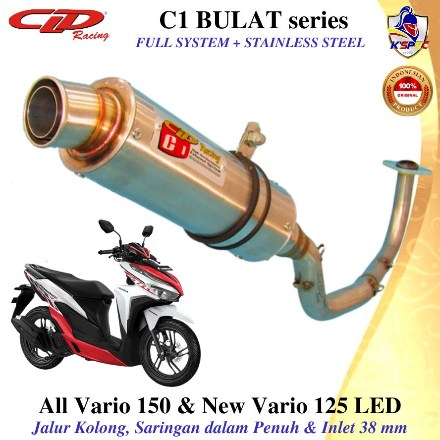 CLD Racing C1 BULAT Kolong ALL VARIO 150 & NEW VARIO 125 LED Knalpot Fullsystem