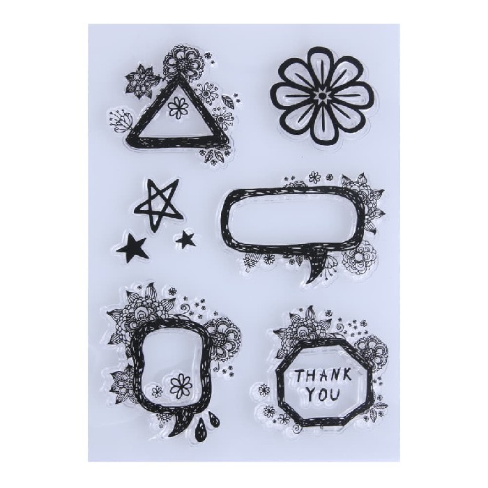 Clear Stamp (Stempel Transparan/Bening) - Conversation Frame