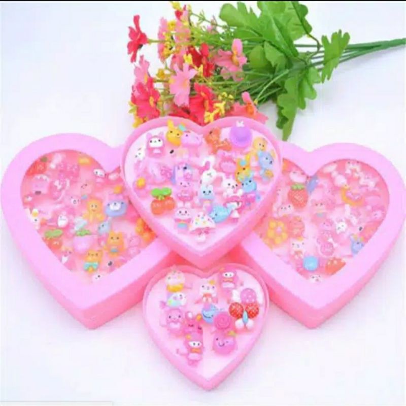 36pcs CINCIN ANAK KEMASAN MIKA LOVE GROSIR