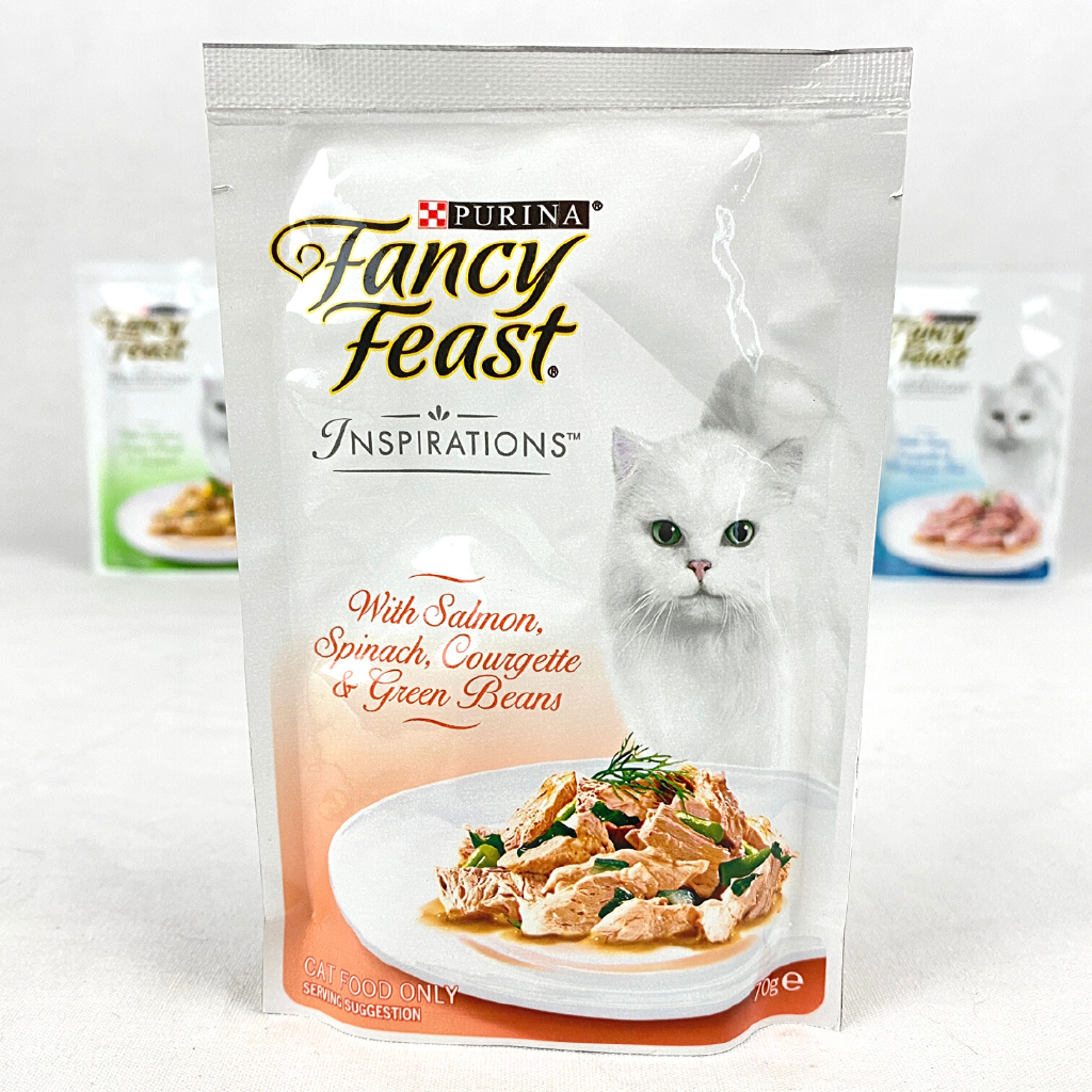 

PURINA Fancy Feast Inspiration SALMON, Spinach,Courgette and Green Beans Pouch 70gr