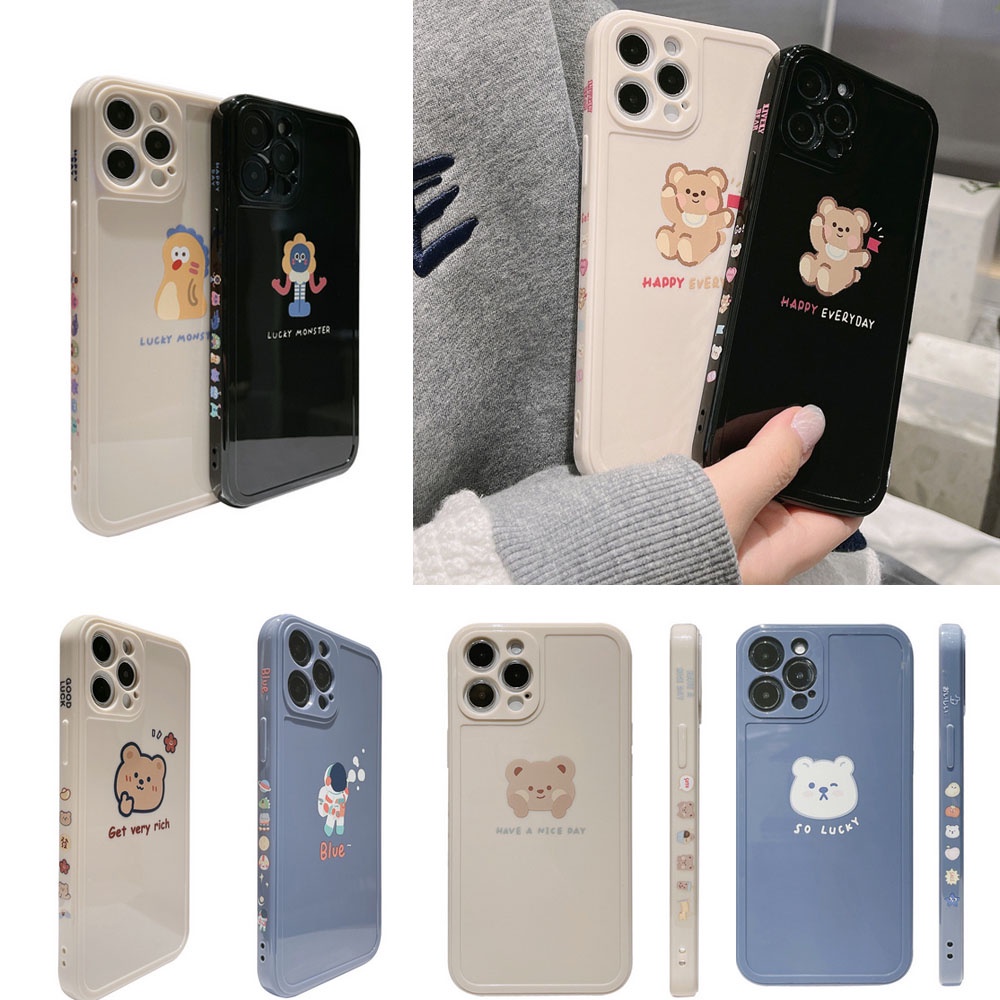 Ins Casing Pelindung Motif Kartun Beruang Lucu Untuk Iphone 14 PRO MAX