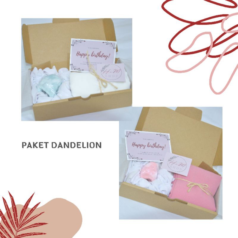 

Hampers Hijab Pashmina / Gift Box Kado / Gift Box Hampers - Paket Dandelion