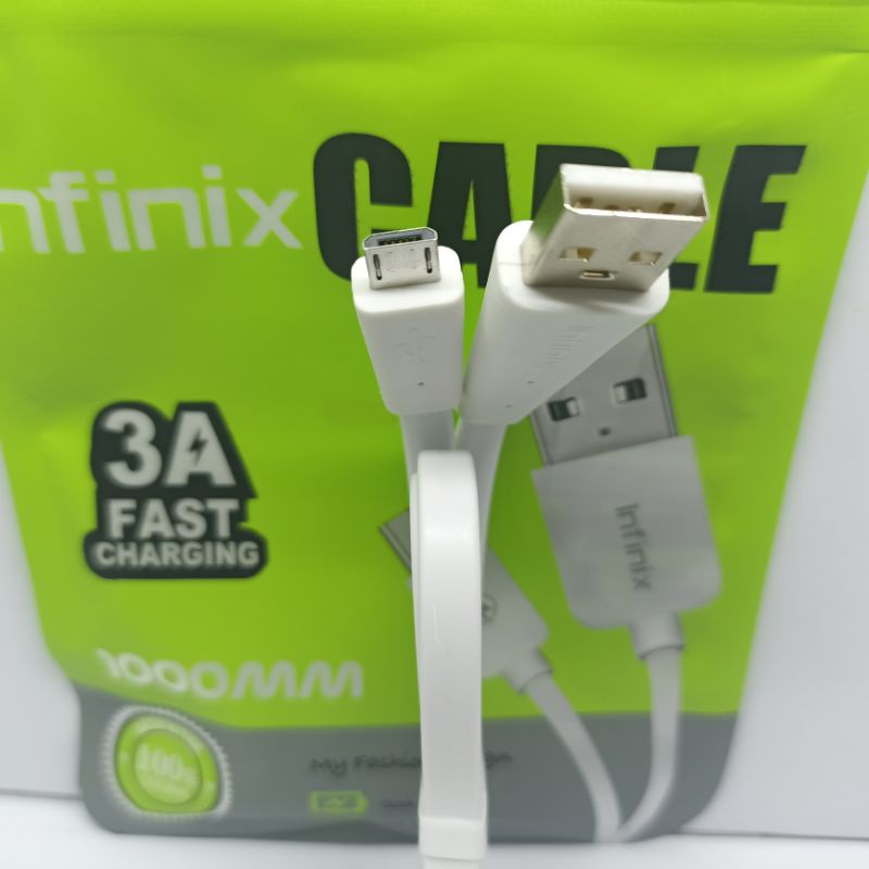Kabel Data Infinix Hot 9 play Hot 10 Play Fast Charging 3.A Micro USB Bisa Buat Tipe Infinix Micro Usb Lainya Original
