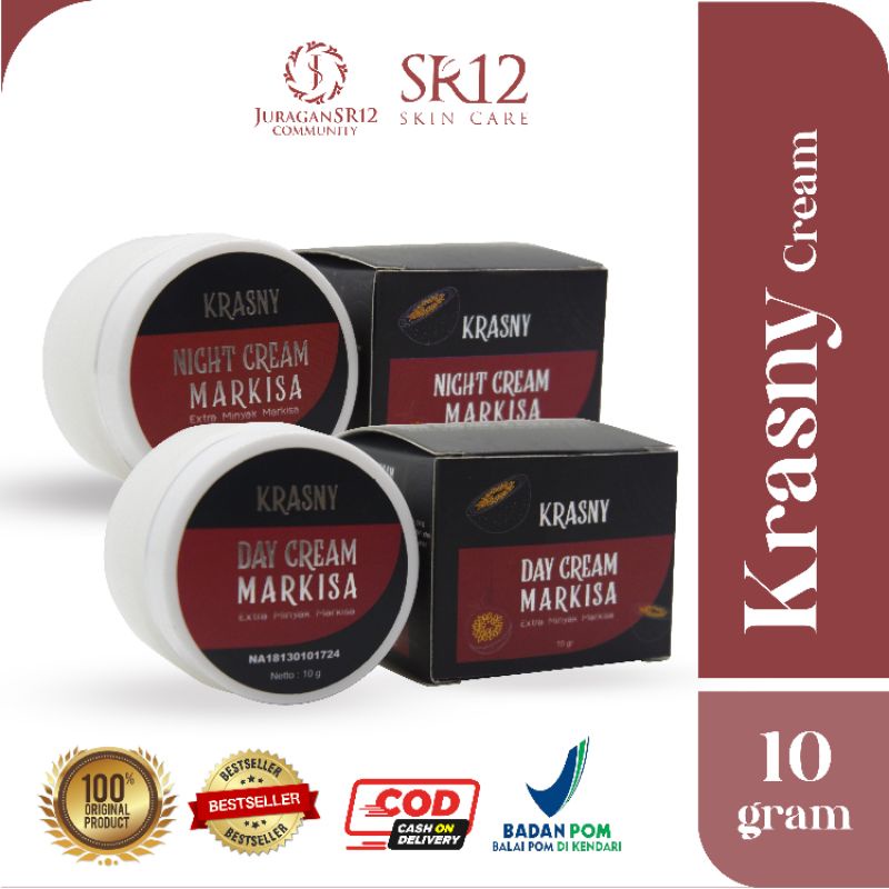 KRIM JERAWAT &amp; FLEK HITAM BPOM / KRASNY DAY &amp; NIGHT CREAM SR12 / KULIT KERING /MENCEGAH PENUAAN DINI