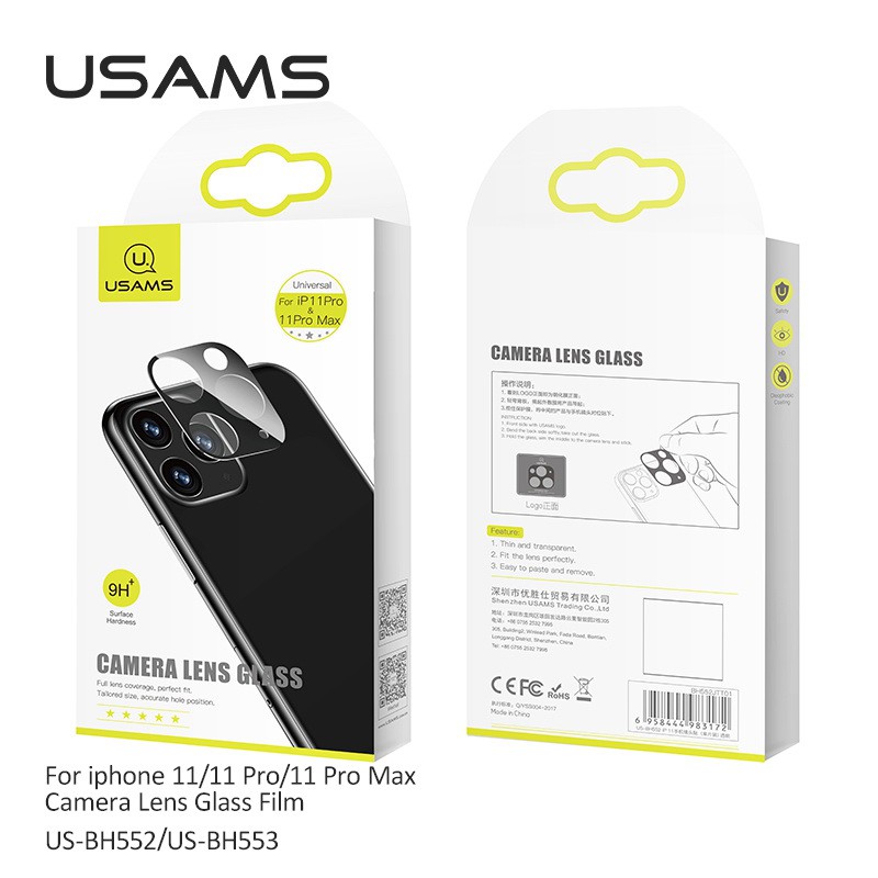 Apple iPhone 11 Pro Max USAMS Camera Lens Glass asli