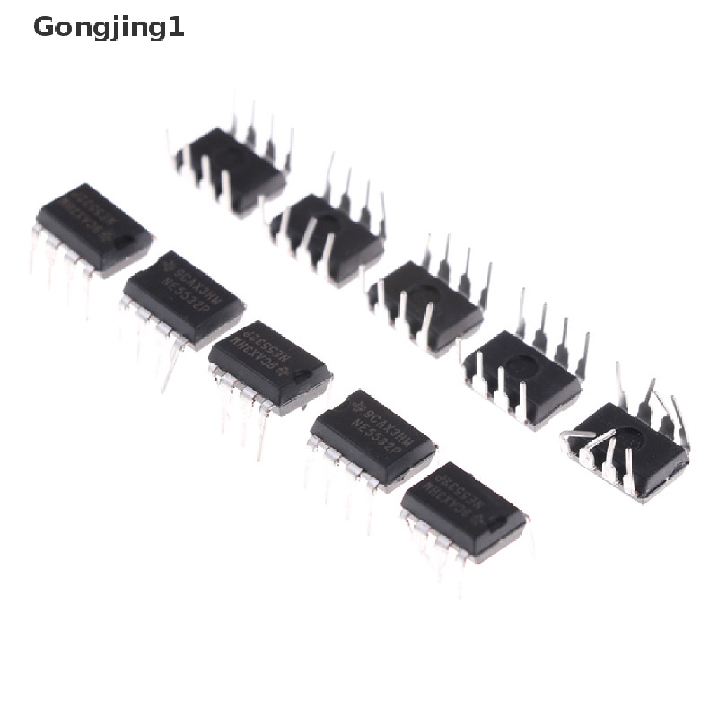 Gongjing1 10pcs Ic Ne5532P Ne5532 Dip-8 Dual Low Noise