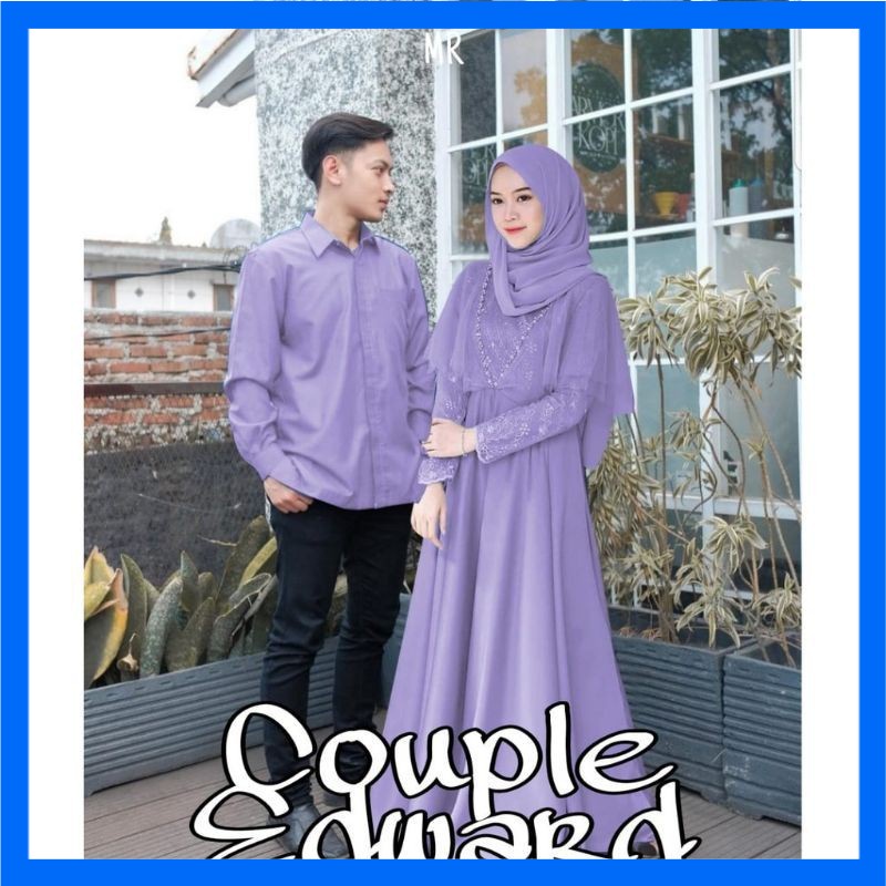 COD Gamis Couple Edward Lilac Suami Istri Murah Terbaru Pasangan Muslim 2021 Keluarga Set Lebaran