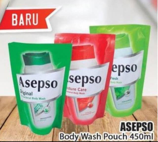 Asepso Body Wash Sabun Cair Antiseptic Antibakteri Refill 450ML