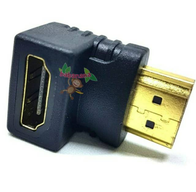 Hdmi male to Hdmi Female 90 Siku Gold Converter Adapter Monitor lcd