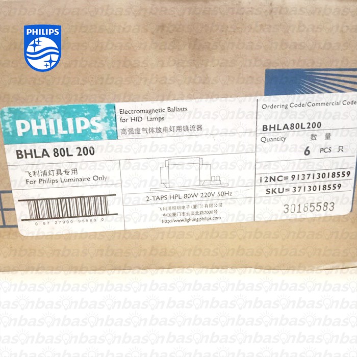 PHILIPS BHLA 80L 200 - Ballast lampu HPI / HPL