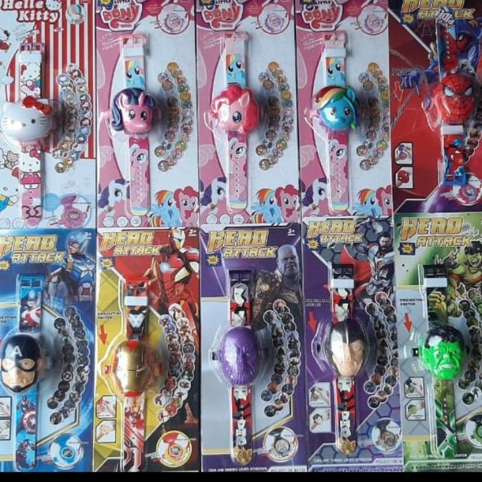 jam tgn proyektor karakter anak cowok cewek baby kids