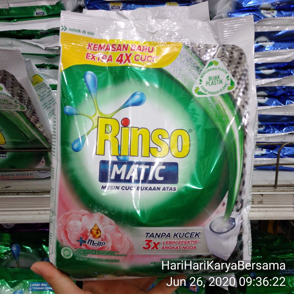 Rinso Deterjen Bubuk Matic Bukaan Atas 800gr