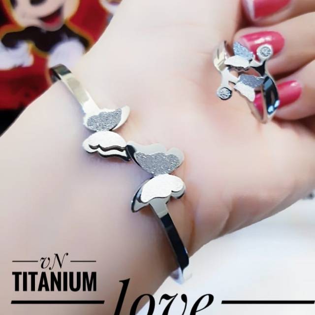 Titanium gelang dan cincin 2353k