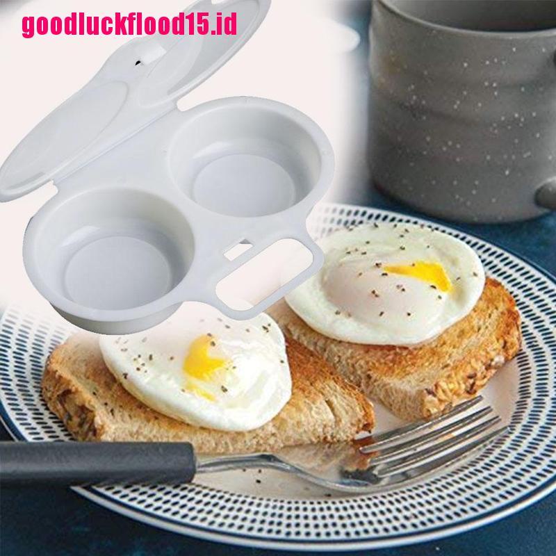 {LUCKID}Kitchen Microwave Oven Round Shape Egg Steamer Cooking Mold Egg Poacher Egg Tool