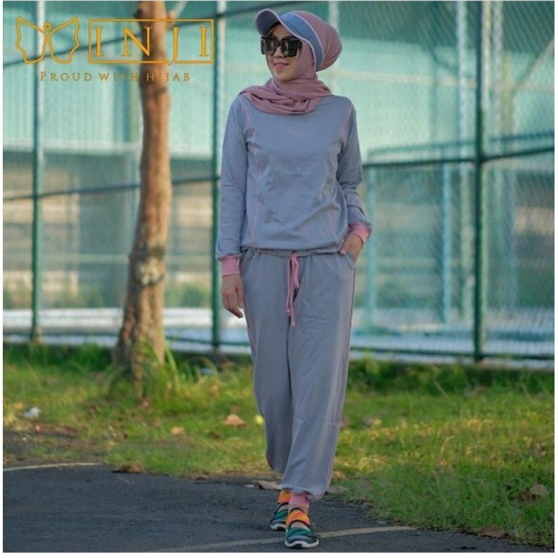 INJI GREY ALIKA BAJU OLAHRAGA 1 SET