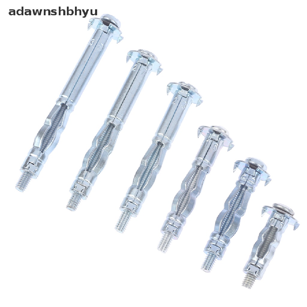 Adawnshbhyu 10Pcs M4 Berongga Dinding Metal Anchor Kit Eternit Drywall Cavity Plug Dowel