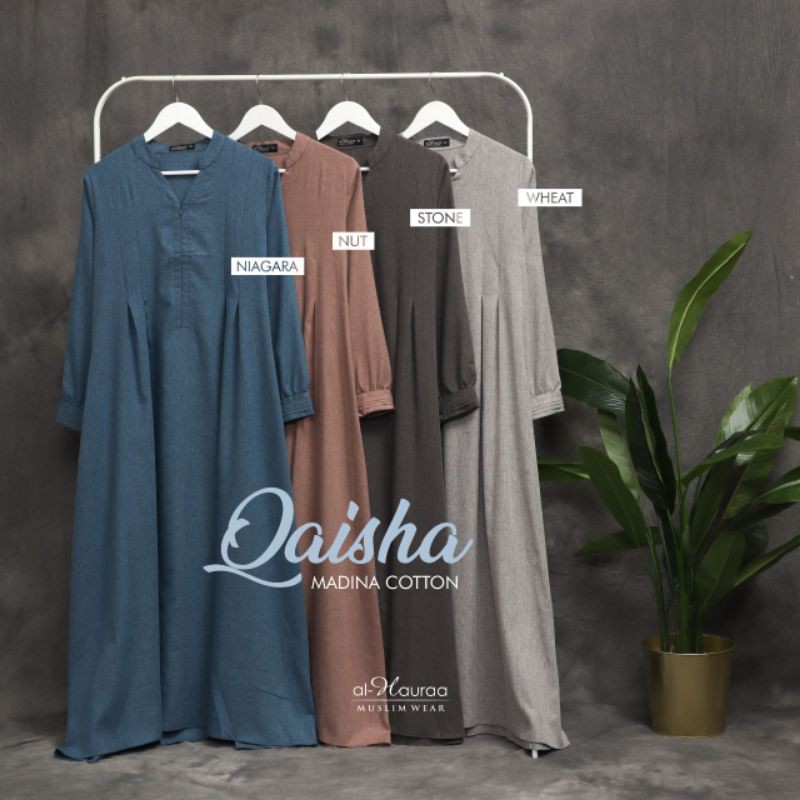 Gamis Qaisha Katun Madinah Al Hauraa Madina Cotton