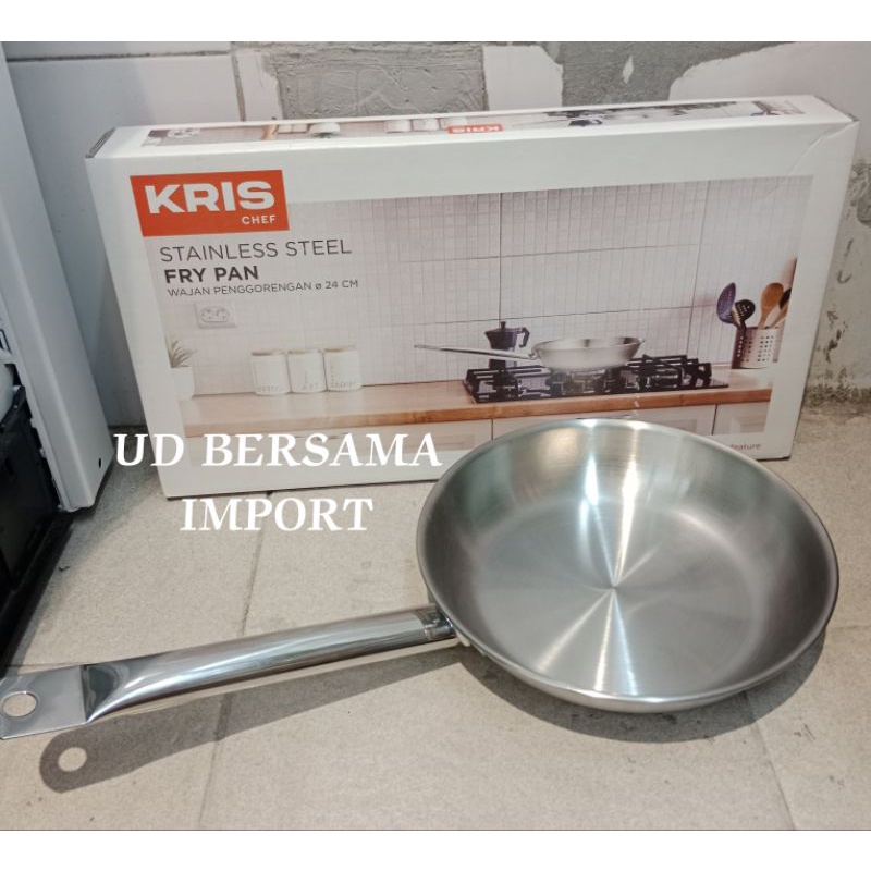 KRIS Wajan Penggorengan 24Cm/Wajan Stainless/Fry Pan