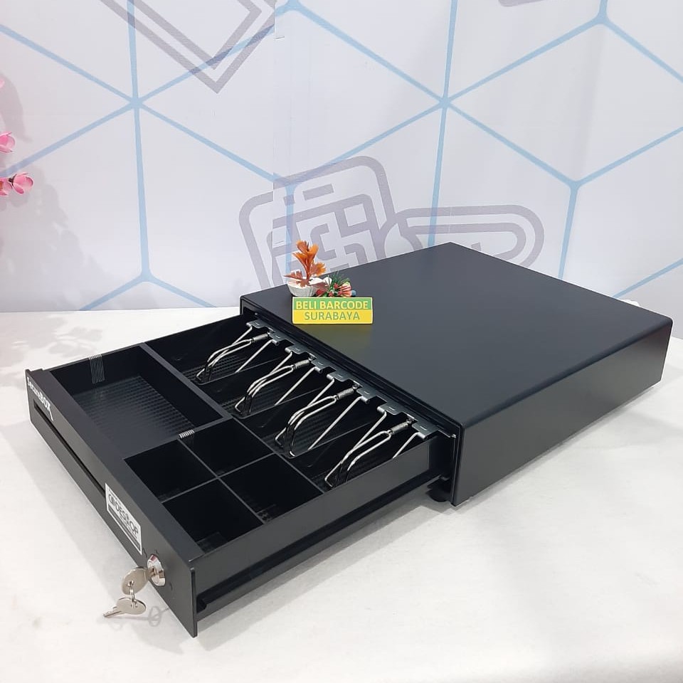 Laci Uang / Cash Drawer Mini Securebox MK 330 - MK330 Hitam 4strip