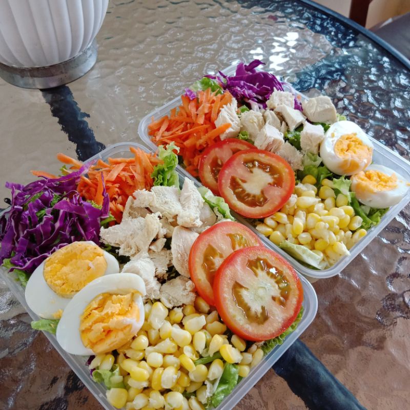

salad box ayam / sapi