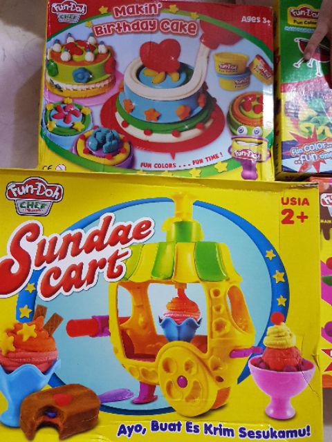 Fun Doh Birthday Cake / Fundoh Mainan Lilin Cetakan Kue Ulang Tahun Tl-756