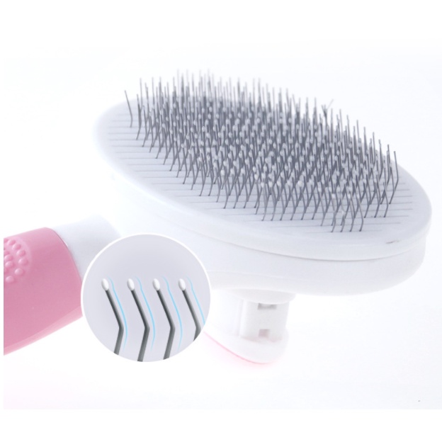 Sisir Anjing Kucing Otomatis Hewan Sheeding Brush Automatic Pet Comb Sheeding Grooming Cat Dog bulu