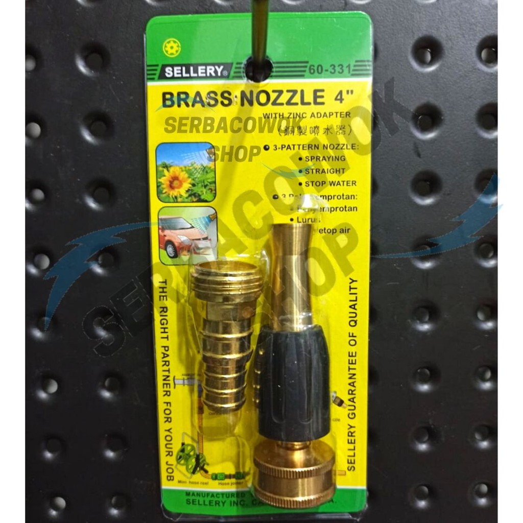 Sellery Brass Nozzle - Hose Nozzle Semprotan Kuningan 4 Inch Termurah Berkualitas