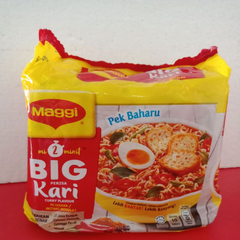 Mie Instant Maggi Rasa kari Big Besar 1pack isi 5bungkus impor malaysia