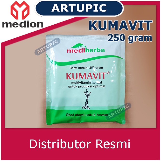 Kumavit 250 gram Peningkat Nafsu Makan Hewan Multivitamin Herbal Kurkuma Ayam Medion Artupic