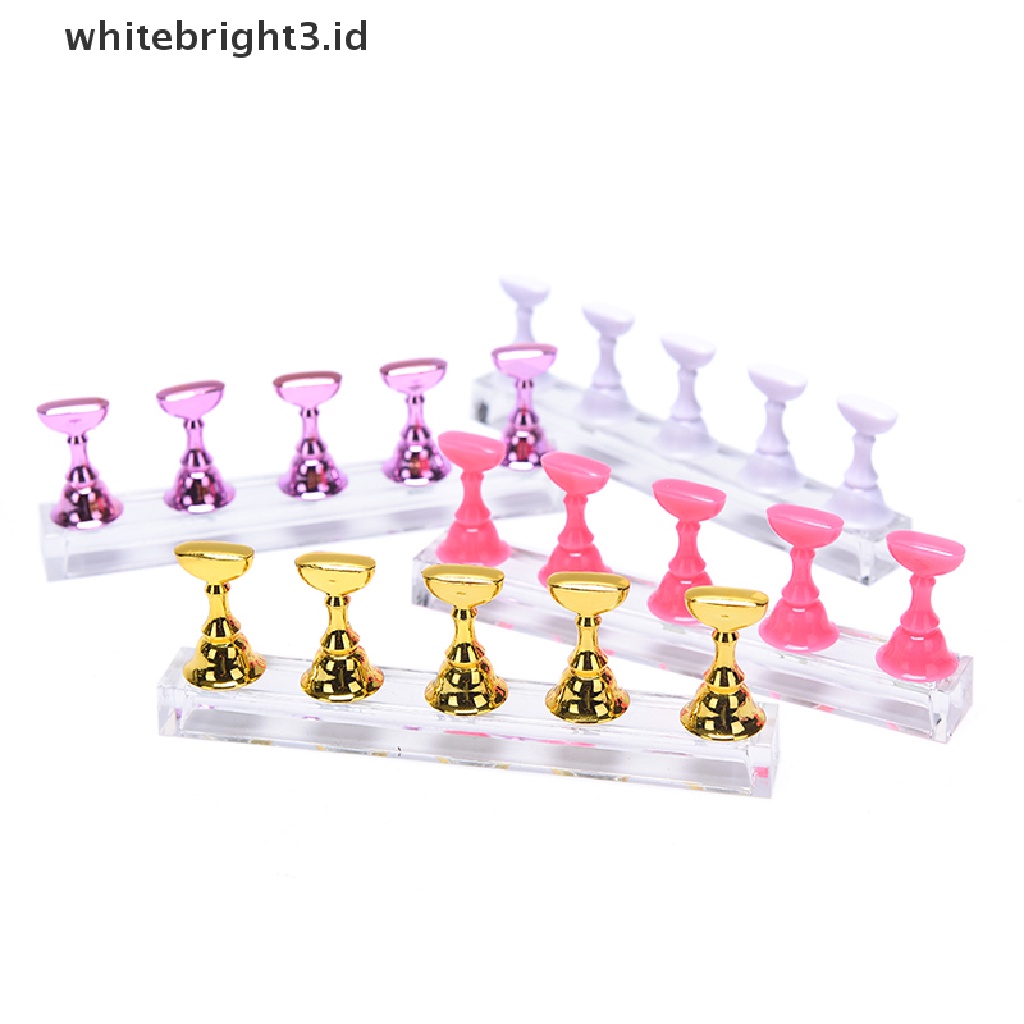 (whitebright3.id) 1 Set Stand Display Kuku Palsu Bahan Akrilik