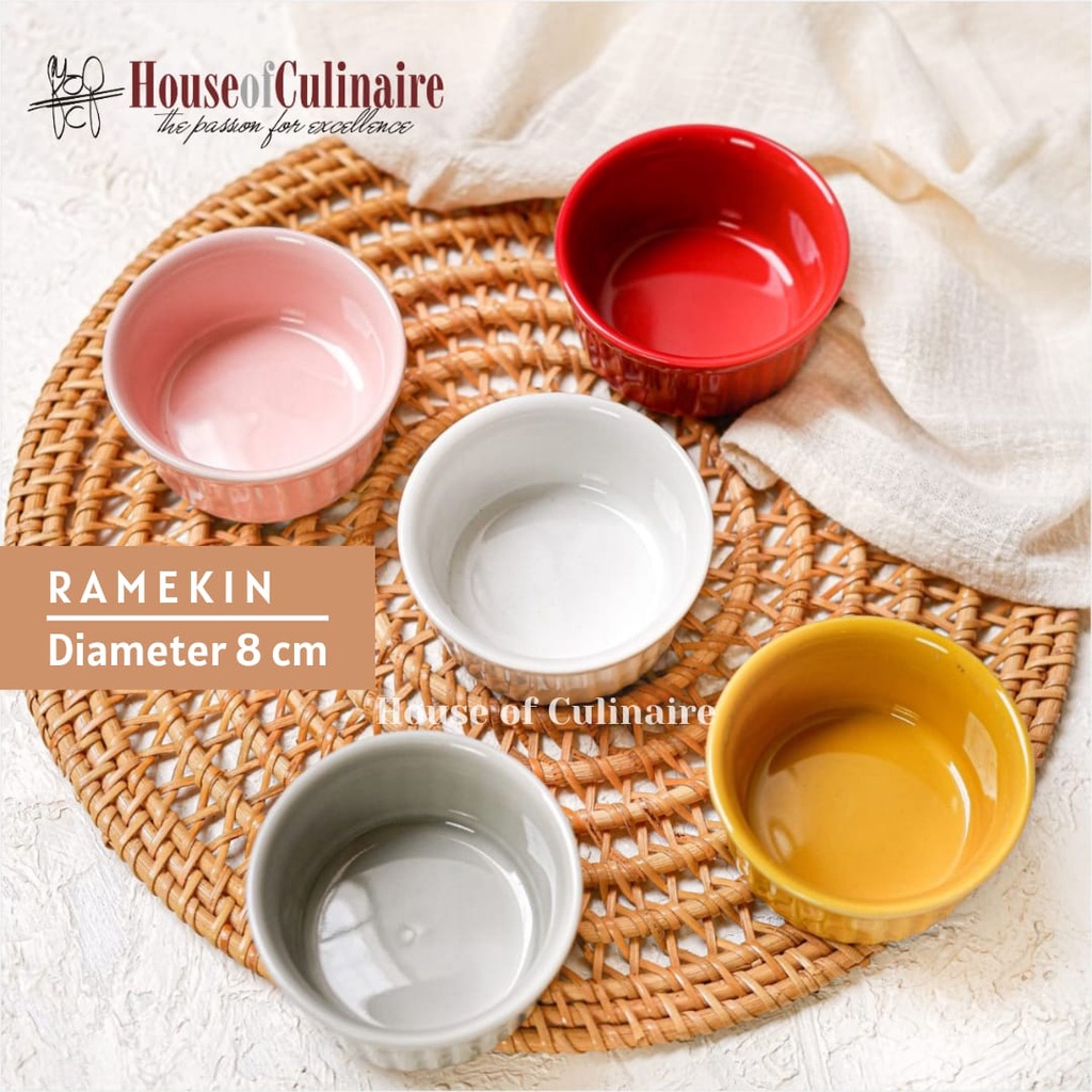 Jual Ramekin Bowl 8 cm Oven Safe Keramik Porselen Souffle Creme Brulee