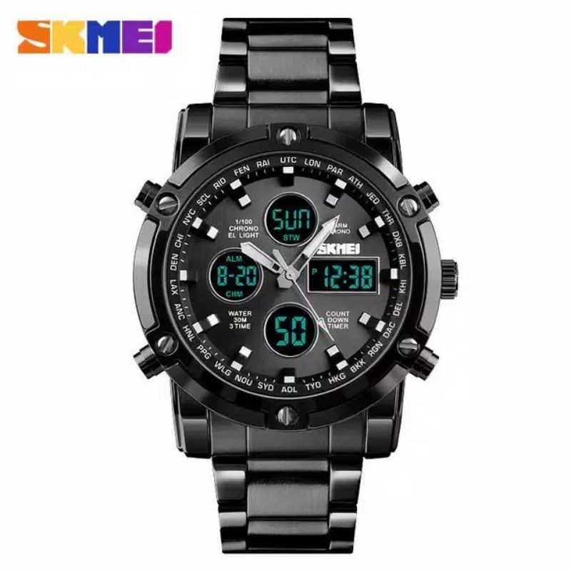 Jam Tangan Pria SKMEI 1389 / SKMEI1389 / Stainless Steel / Jam Tangan AD SKMEI Original