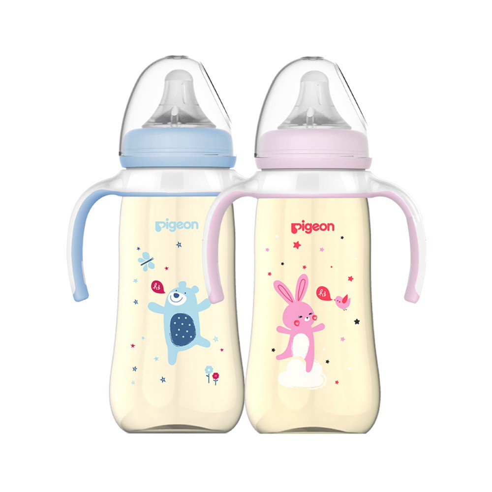 Pigeon with Handle 330ml PPSU Baby Bottle Botol Susu dengan Gagang