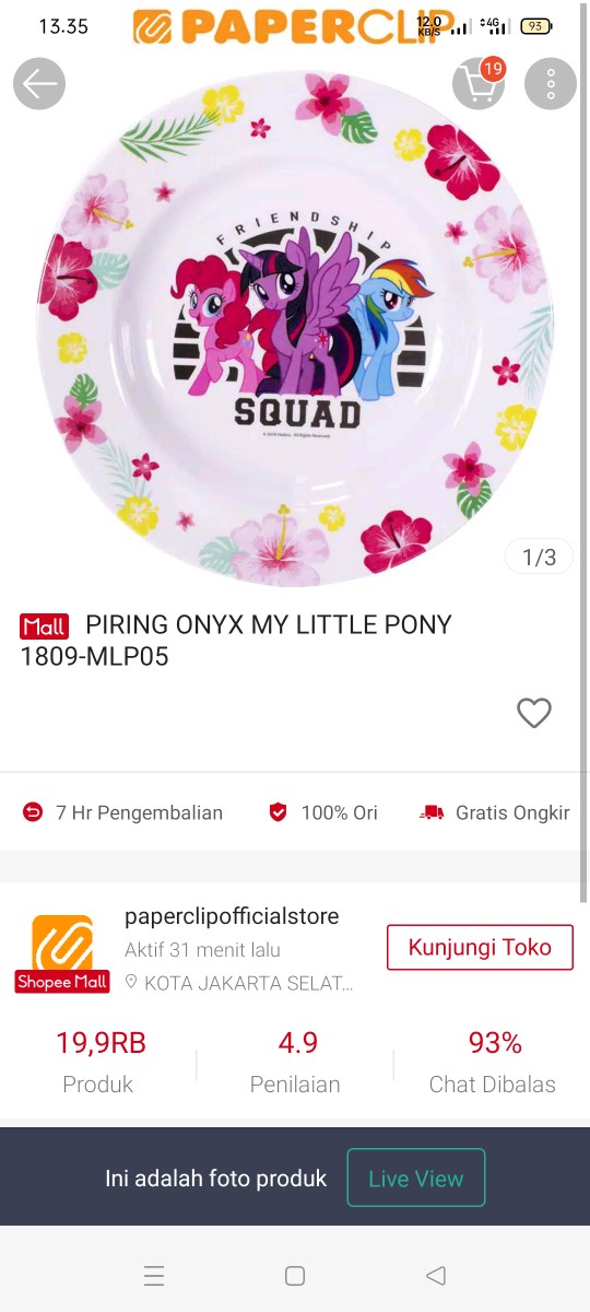 Piring Onyx My Little Pony 1809-mlp05