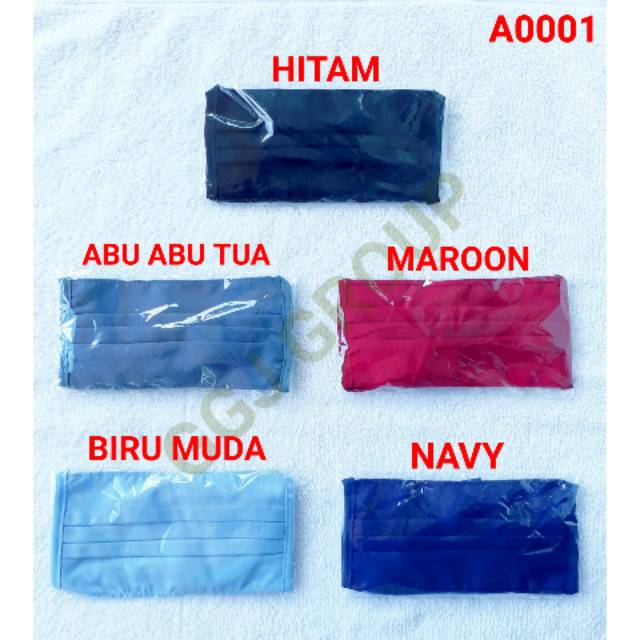 A ( A0001 ) MASKER  HIJAB KAIN/ TALI SAMBUNG - PUTUS / FREE PLASTIK